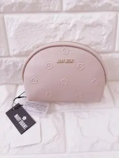 【新品未使用】MARY QUANT シンプルエンボスデイジーラウンドポーチ