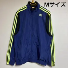 adidas ナイロンジャケット ネイビー×イエロー