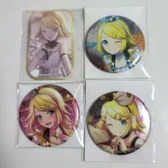 プロセカ 鏡音レン グリッター缶バッジ スクエア缶バッジ 4個