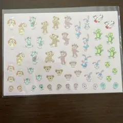 ダッフィーキャラクターシールシート2枚セット