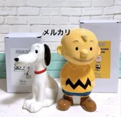 新品 アフタヌーンティー スヌーピー フラワーベース ＆チャーリー コインバンク