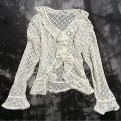 fairycore 森ガール フリル レース カーディガン