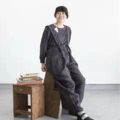 UpcycleLino】ギンガムアシメサロペット - メルカリ