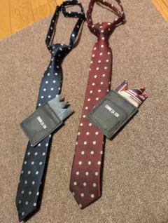 COMME CA ISM ネクタイ　セチーフもセット LL　レッドorブルー