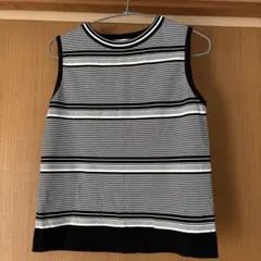 NANO universe ボーダー タンクトップ ノースリーブのサムネイル