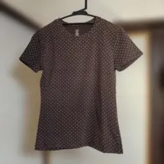 【中古品】GAP ドット柄 半袖Tシャツ ブラウン XXSのサムネイル