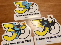 韓国限定】ポケモン 30周年 ステッカー リオル ルカリオ2枚セット