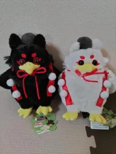 ちょこんとカラス天狗　ぬいぐるみ　烏　カラス　２種セット