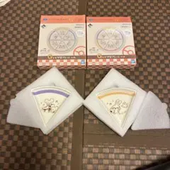 ポケピース　一番くじ　G賞　ピザ型プレート ワッカネズミ　ヒバニー&マホミル