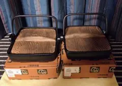 【未使用品】南部鉄器 ふる里鍋　岩鋳造　 角鍋ツル付き　【2点セット】のサムネイル