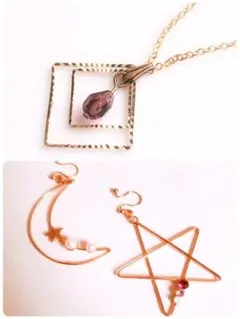 アクセサリー　イヤリング・ネックレス　セットsale！