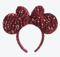 ディズニー 赤 スパンコール カチューシャ