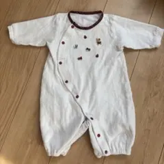 familia 動物刺繍 半袖ロンパース