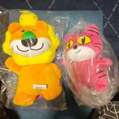 たべっ子どうぶつ THE MOVIEらいおんと猫のぬいぐるみ2体