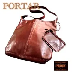 美品✨ポーター　PORTER　レザー　ショルダーバッグ　フランク　馬革