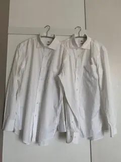 UNIQLO スーパーノンアイロンスリムシャツ　M ホワイト　2枚セット