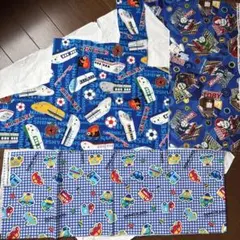 新幹線とトーマスの綿生地3点セット