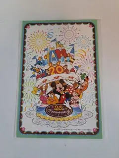 東京ディズニーランド　20周年　ポストカード