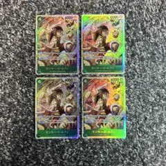 ワンピースカード【即日発送‼️】ルフィ 緑デッキ強化パーツ SR 4枚セット❗️