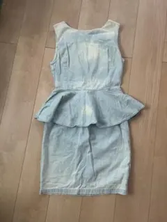 moussy デニムペプラムワンピースのサムネイル