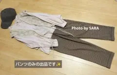 2010年くらい✨エヘカソポ　チェックパンツ　タック入りマニッシュ系　ストレッチのサムネイル
