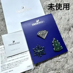 未使用】SWAROVSKI スワロフスキー ピンバッジ ブローチ 3点セットのサムネイル