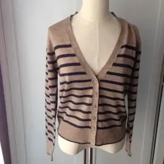 美品 ボーダー カーディガン