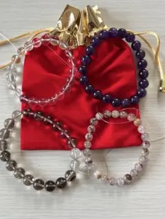 天然石ブレスレットセット 4点