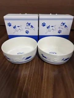 KALDI カルディ フードボウル 陶器 2個セット 430ml レンジ食洗機可のサムネイル