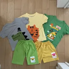 キッズ服 Tシャツ3枚とショートパンツ2枚セット