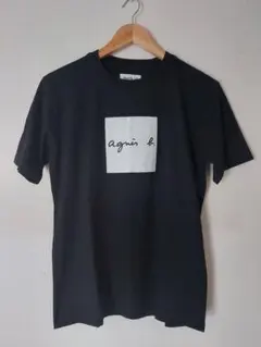 タグ付き未使用　agnes b.アダムエロペコラボTシャツ　黒　Mサイズ　ロゴT