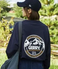 【新品】GERRY　メンズ　ビッグシルエット長袖Tシャツ　ネイビー　Mのサムネイル