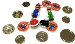 スーパーマリオ　キーホルダーセット　コイン付き