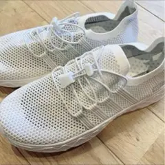 ホワイトメッシュマリンシューズウォーターシューズ サーフィン 25.5