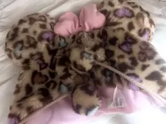 ミニーちゃん ヒョウ柄 ファンキャップ カラフル