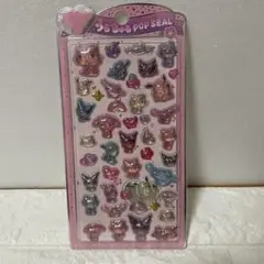 日焼けサンリオ　うるちゅるポップシール　キティ　マイメロ　クロミ　キャラクター