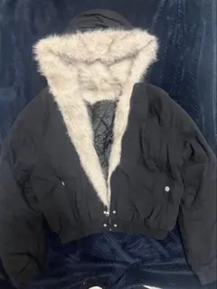 y2kファー付き 黒 ジャケット
