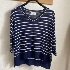 アダムエロペ　ボーダーカットソー