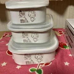 HELLO KITTY ホーロー保存容器　3個セット