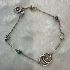 極美品✨グッチ マーモント ダブルG マザーオブパールターコイズ