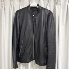 STUDIOUS ブラック レザー シングルライダースジャケット サイズ2