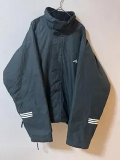 adidas ピーチスキン 中綿ナイロンジャケット黒XXLビッグシルエット00s