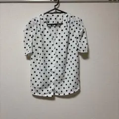 GRL ドット柄ブラウス Mサイズ