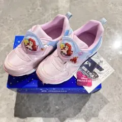 新品★19cm ディズニー プリンセス アリエル 光る靴 ムーンスター ピンク