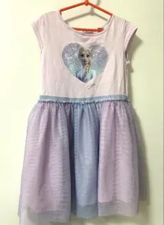 ディズニー　アナと雪の女王　エルサ　スパンコール　ワンピース　110 120cm