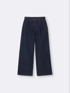 デニムタックトラウザー(丈標準70.0～74.0cm) NAVY XL ネイビー