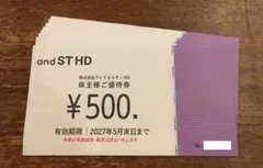 【最新】アンドエスティ株主優待割引券4500円/期限27年5月/アダストリアのサムネイル