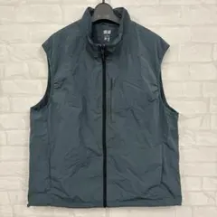 即決 UNIQLO ユニクロ ウィンドプルーフベスト XL ブルー