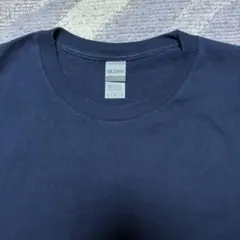 GILDANギルダン長袖カットソーTシャツ ネイビー 紺 無地 インナー Lのサムネイル