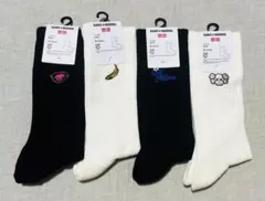 ユニクロ カウズ ウォーホル ソックスセット ホワイト ブラック 25-27cm